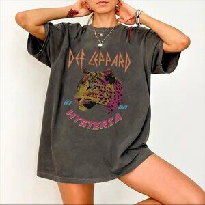 Def Leppard Hysteria Tour Graphic T-Shirt - Vintage Rock Brand Tee